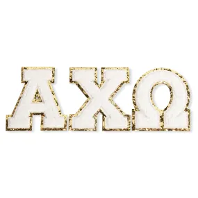 Alpha Chi Omega Chenille Stickers - ACO Greek Letter Stickers