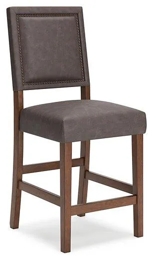 Benmara Grayish Brown/Brown Counter Height Bar Stool (Set of 2)