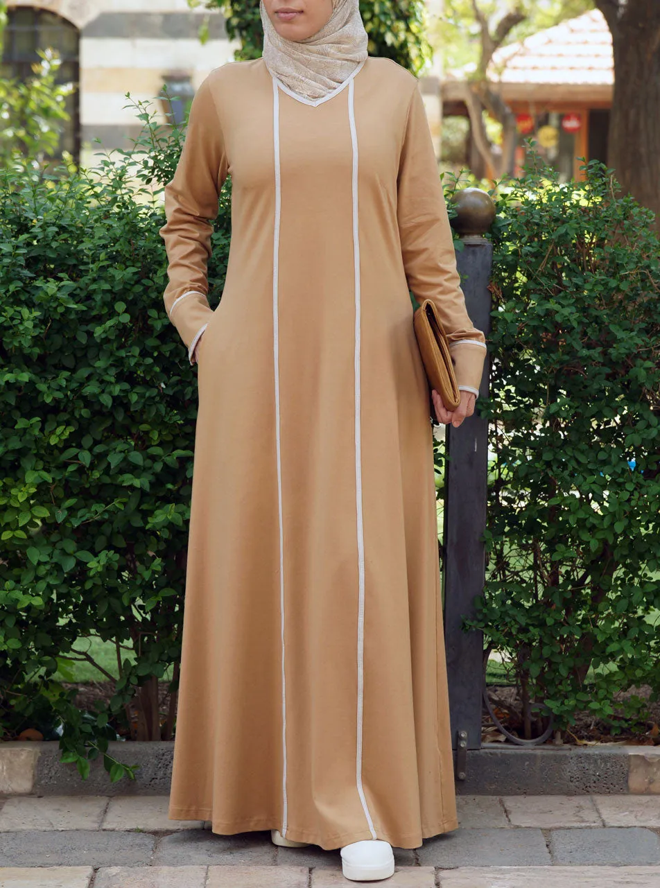 Bias Trim Maxi Dress