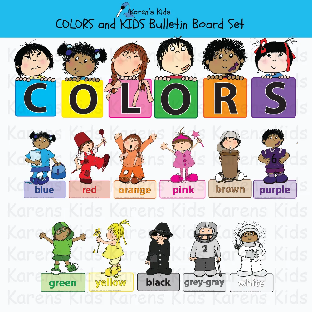 BULLETIN BOARD I Know My Colors Bulletin Board Set Printables