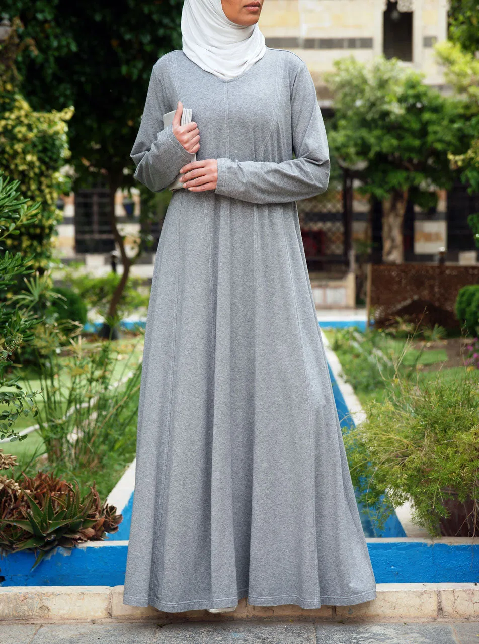 Contrast Stitched Abaya