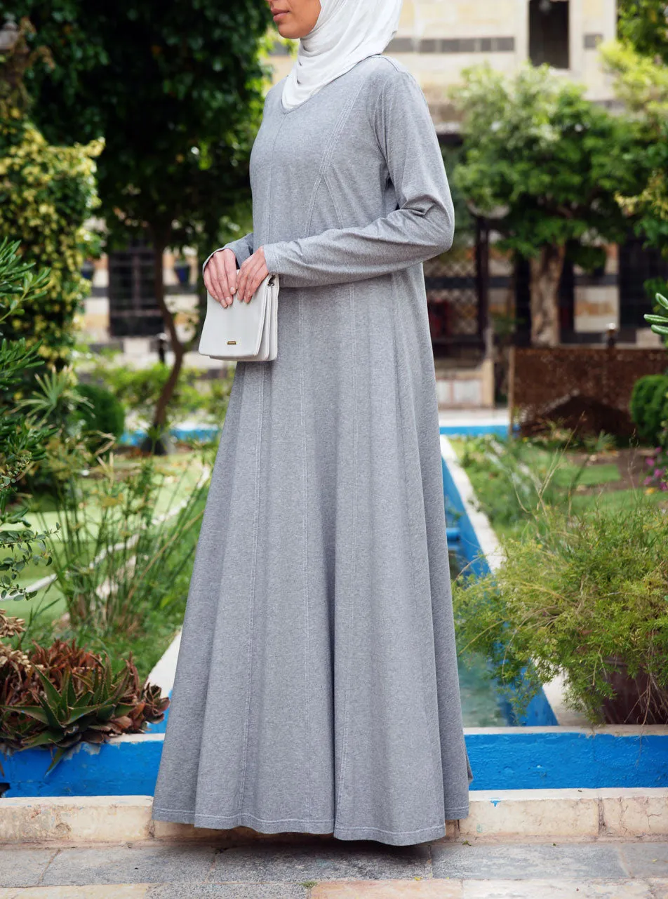 Contrast Stitched Abaya