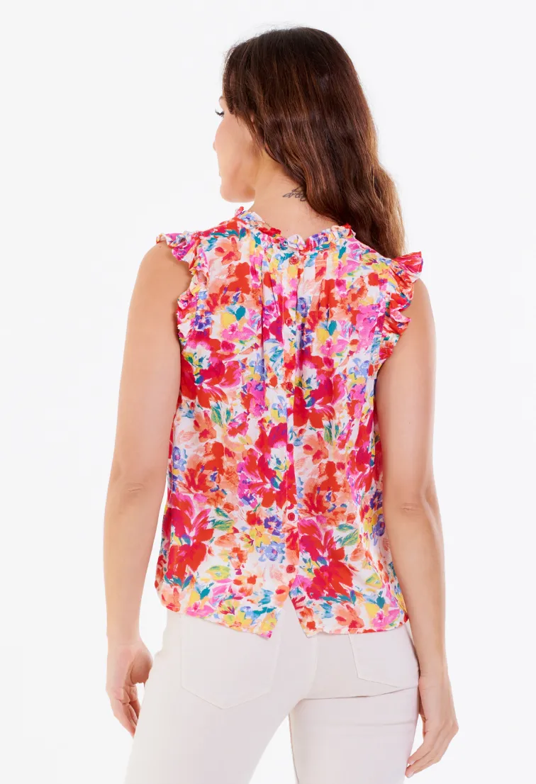 DJ Bright Floral Slvls Blouse