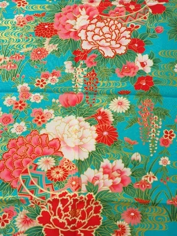 Girls' Yukata: Ball with Peony