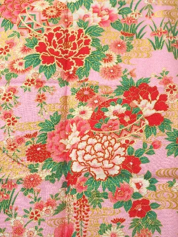 Girls' Yukata: Ball with Peony