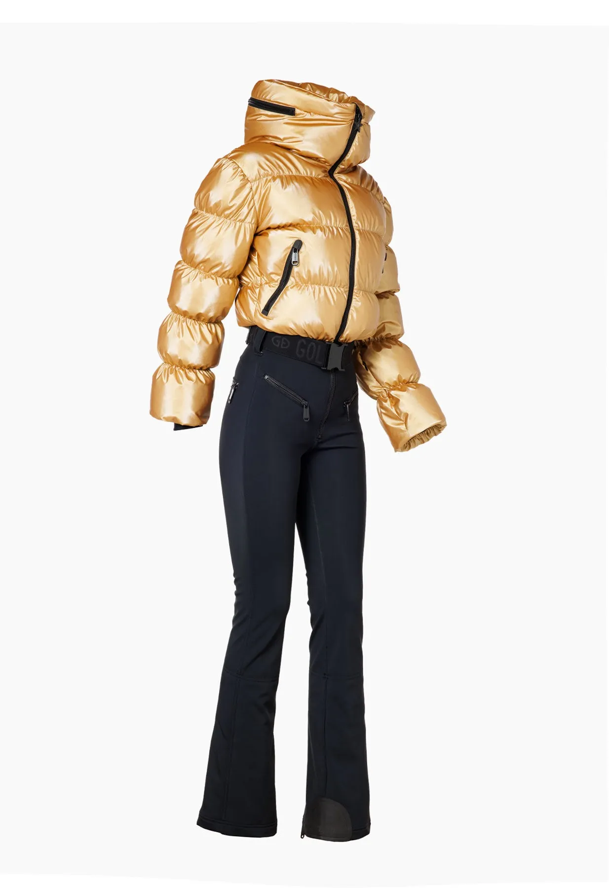 Goldbergh Snowball One Piece Ski Suit in Gold and Black