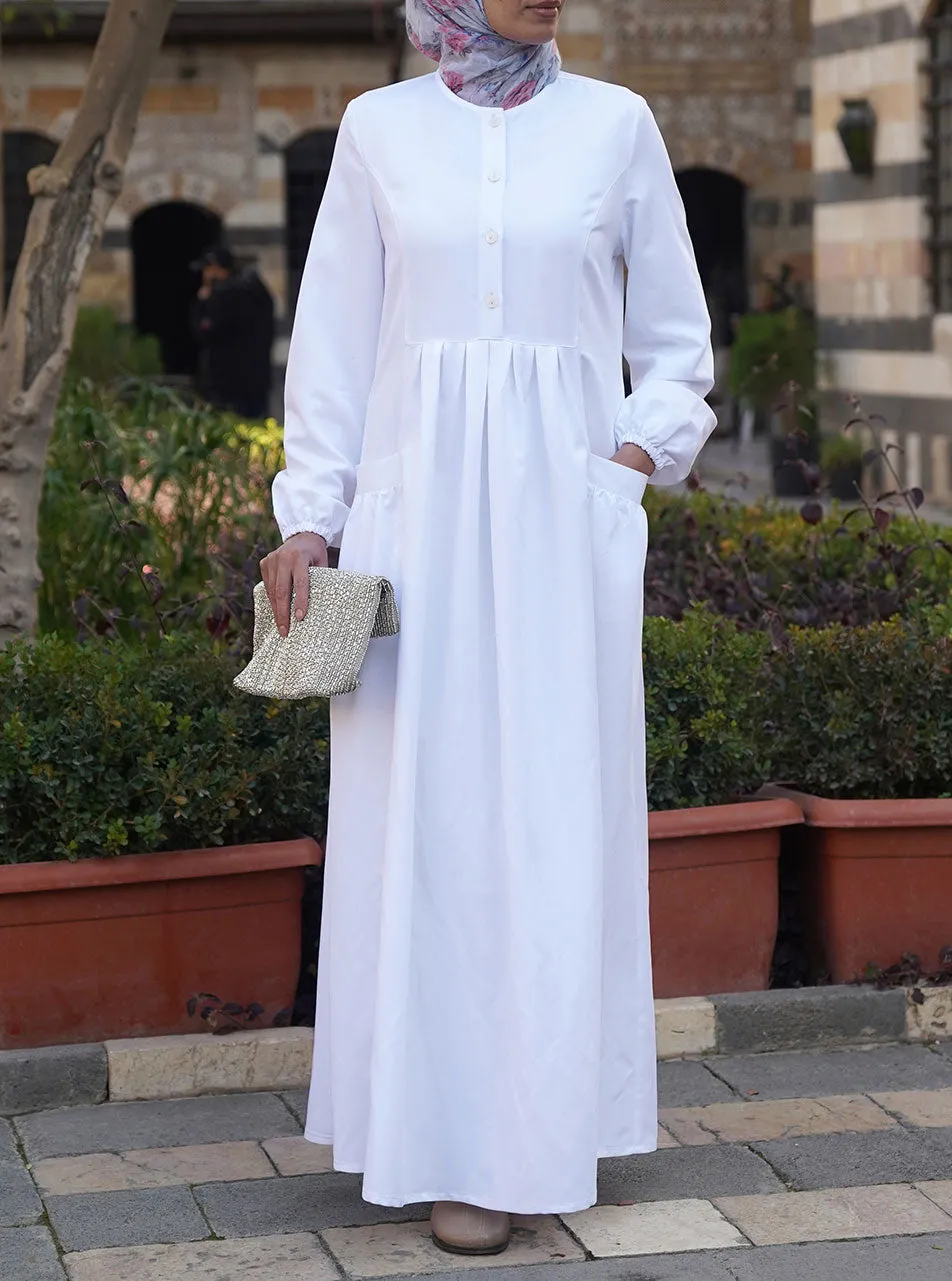 Inverted Box Pleats Abaya