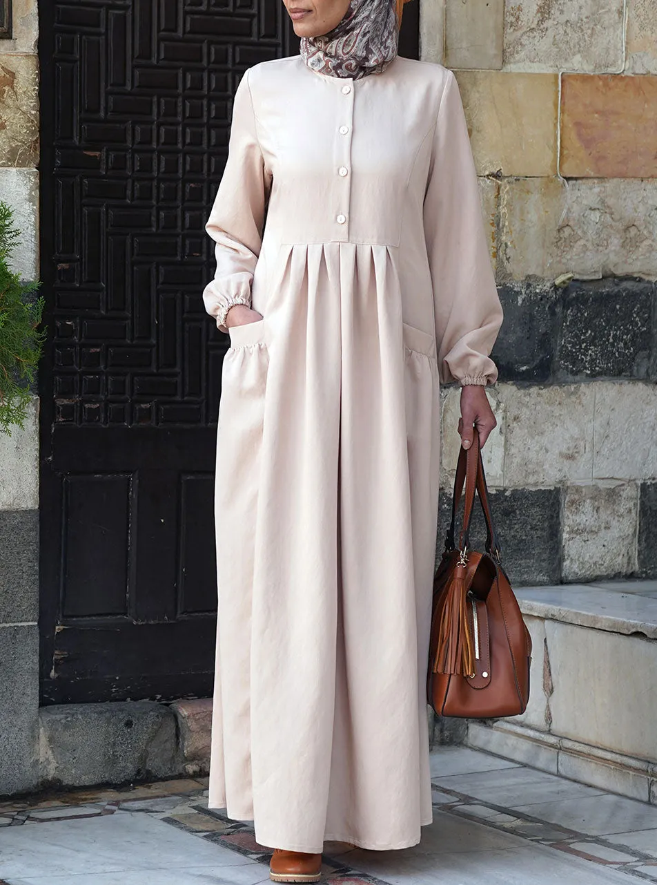 Inverted Box Pleats Abaya