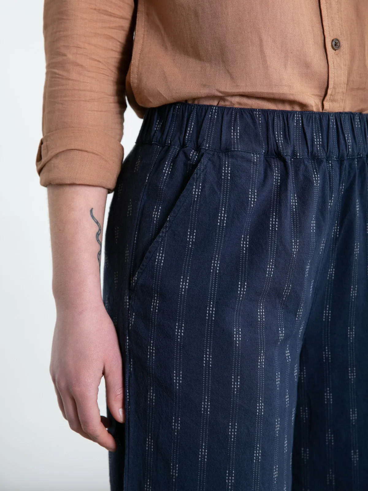 Keaton Pant / Navy Dobby Stripe