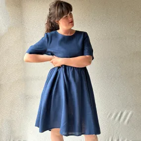 Kirsten Dress in 100% Linen - Midnight Indigo (Women)