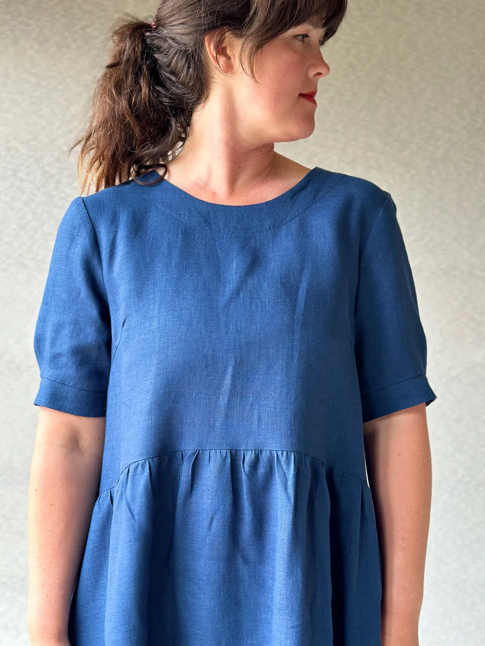 Kirsten Dress in 100% Linen - Midnight Indigo (Women)