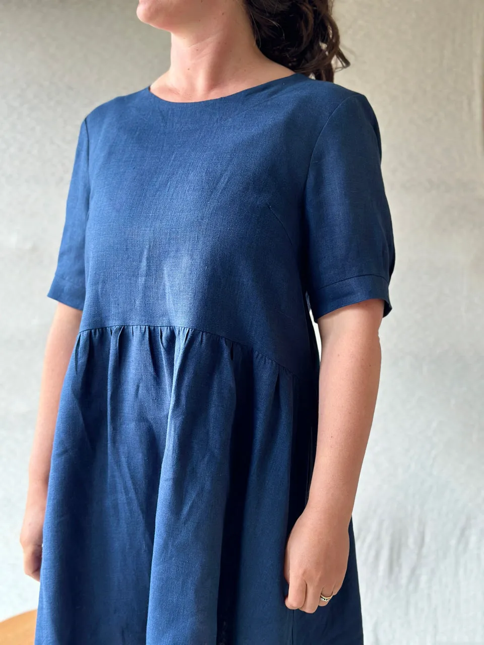 Kirsten Dress in 100% Linen - Midnight Indigo (Women)