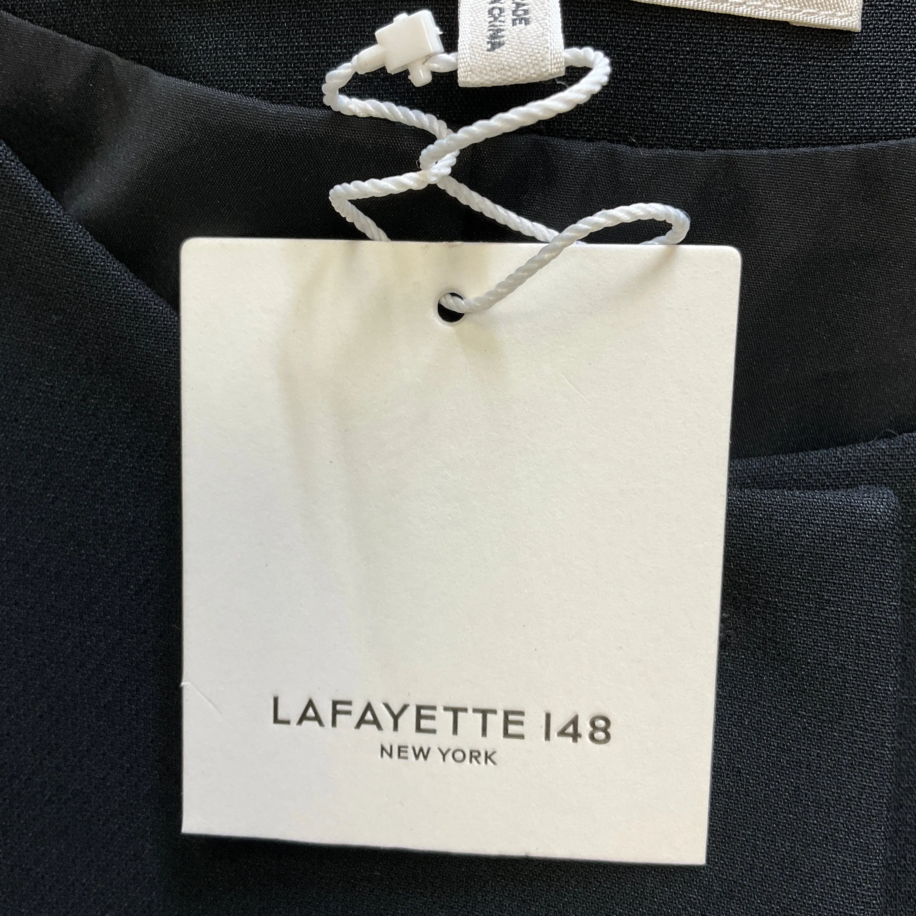 Lafayette 148 New York Black Cropped Button-Front Wool Jacket