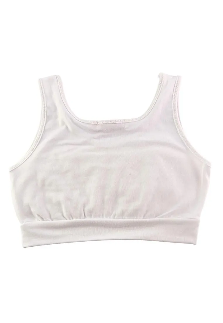 Landmark Pre-Teens Hanging Sando - Little Secret Padded Cotton White