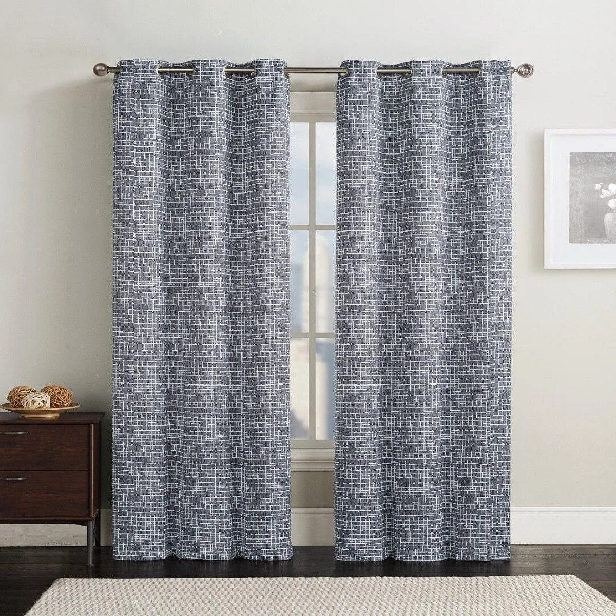 Lenox Thermal Room-Darkening Grommet Top Curtain Panels (Set of 2)