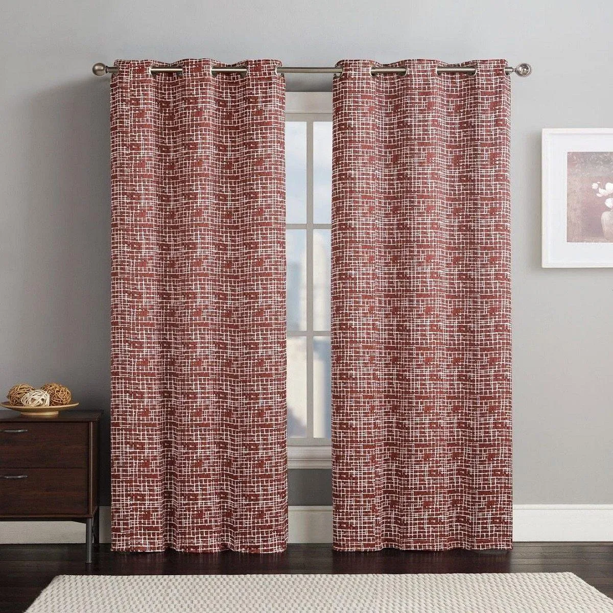 Lenox Thermal Room-Darkening Grommet Top Curtain Panels (Set of 2)