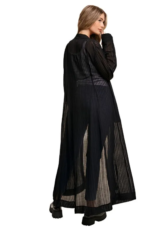 Long Button Down Shirt Maxi Dress