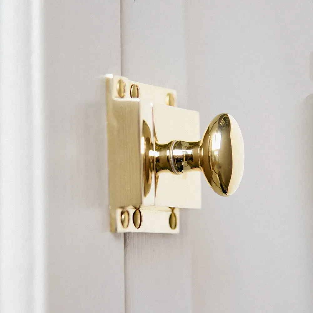 Polished Brass Traditional Oval Cabinet Latch