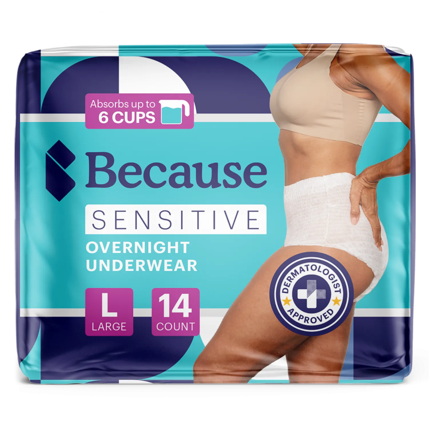 Starter Pack of Because Sensitive Overnight Underwear for Women