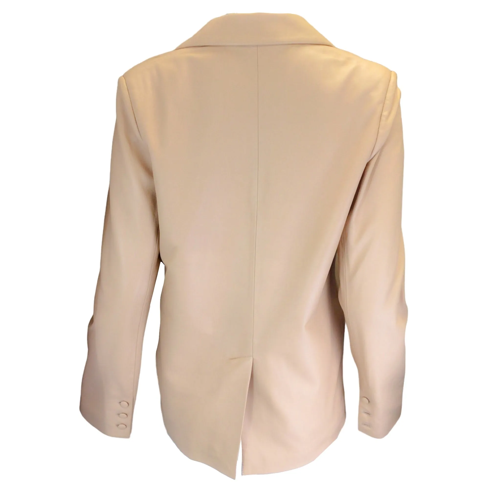 The Mighty Company Beige Hoxton Leather Jacket