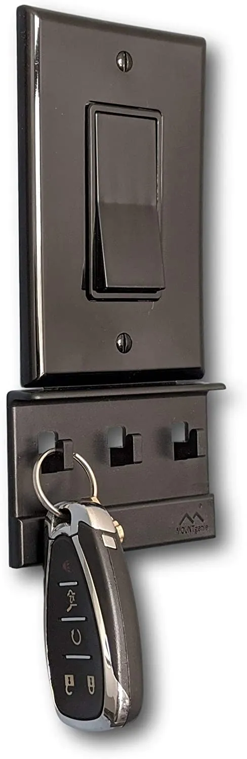 The No Screw-Ups Key Hook Organizer. Installs in Seconds on Any Light Switch. Never Lose Your Keys Again.