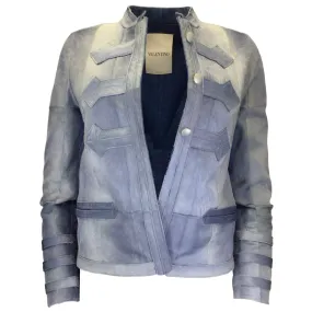 Valentino Light Blue Calf Hair Jacket